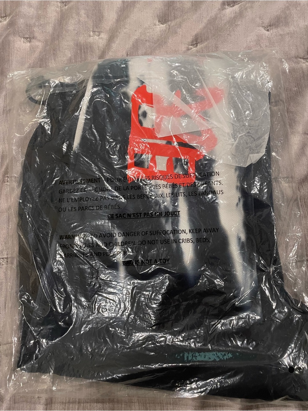 Sleep Token x Shibori V2 Tie-Dye Joggers — Black & White with Red Accents - Picture 5 of 5
